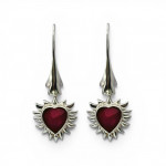 Heart of Fire Earrings Sterling Silver 925 Heart of Fire Earrings Sterling Silver 925